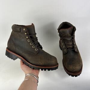Chippewa LLBean Katahdin Iron Works men’s 7.5 D boots brown waterproof leather